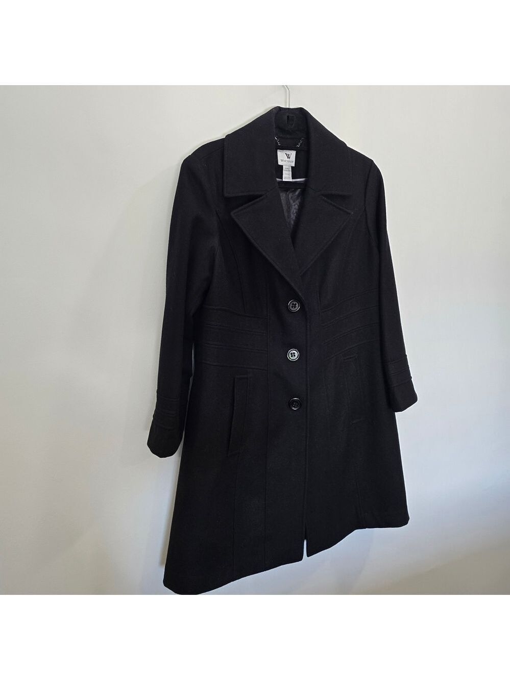 Worthington Women's Black Wool Coat Size XL - Picture 3 of 16